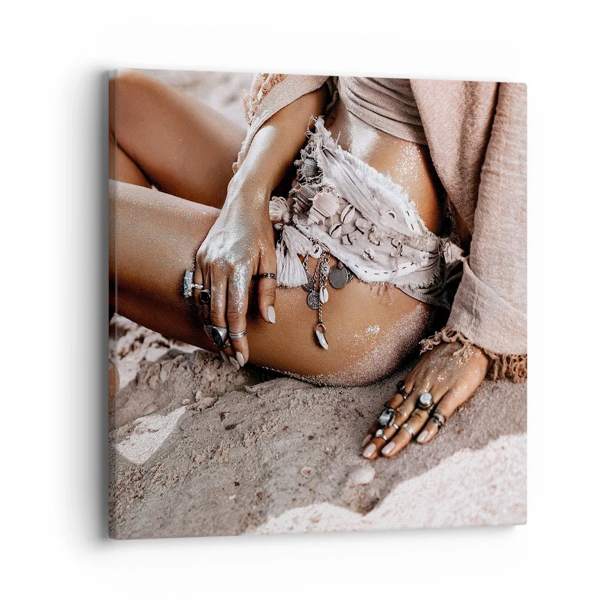 Impression sur toile - Image sur toile - Rejeté par la vague? - 40x40 cm