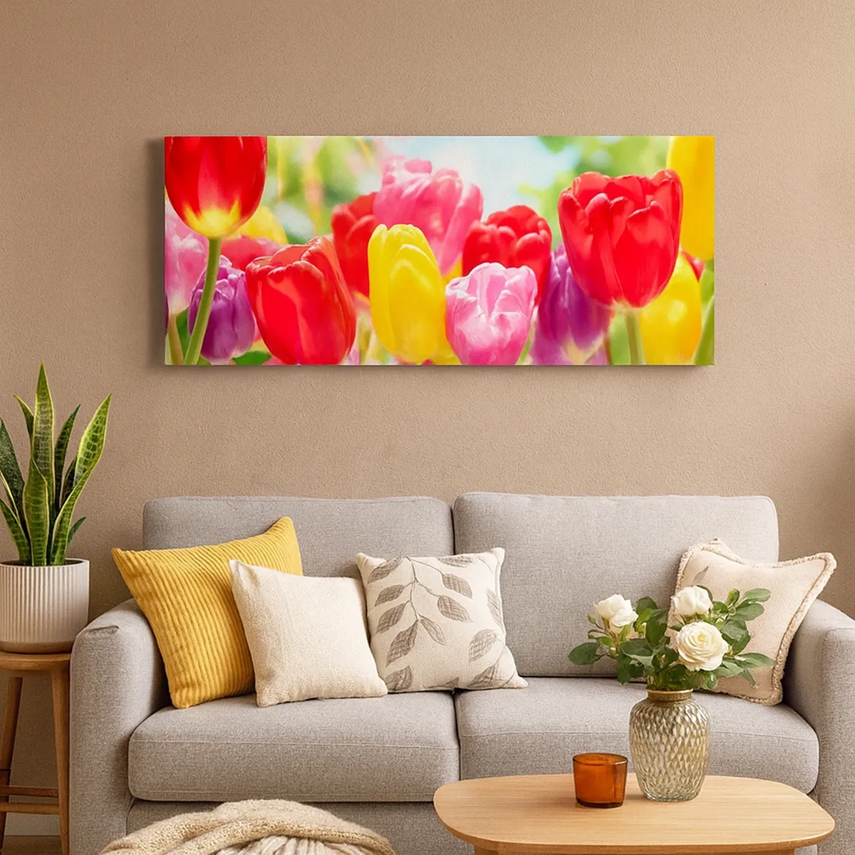 Impression sur toile - Image sur toile - C'est nous, les couleurs de Mai! - 30x30 cm