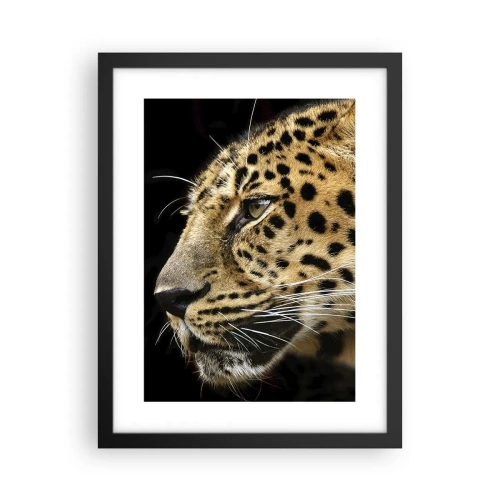 Affiche dans un cadre noir - Poster - Calme, concentré, prêt - 30x40 cm