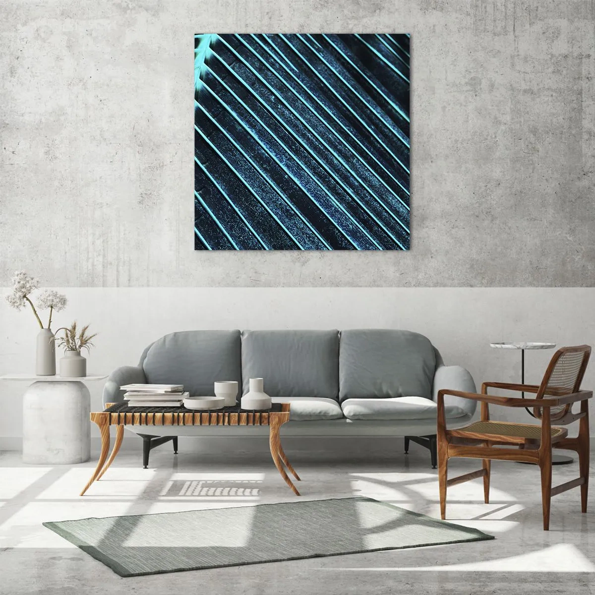 Impression sur verre - Image sur verre - Texture verte - 30x30 cm