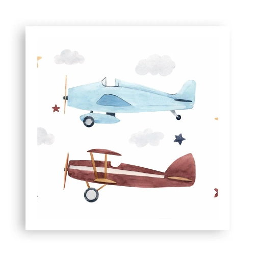 Affiche - Poster - Monsieur le pilote, nous vous attendons ! - 60x60 cm