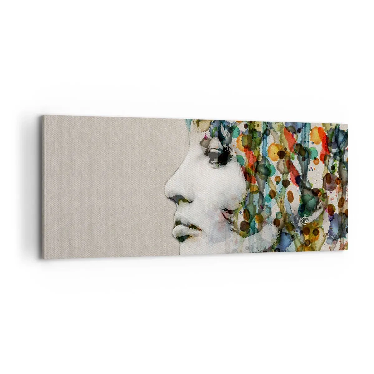 Impression sur toile - Image sur toile - Elle est sortie de la grisaille - 100x40 cm