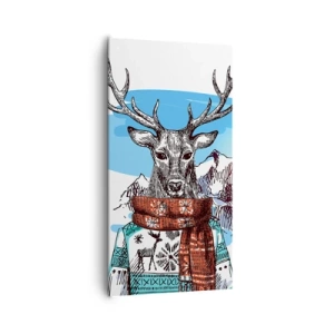 Impression sur toile - Image sur toile - Même le cerf ne gèle pas - 65x120 cm