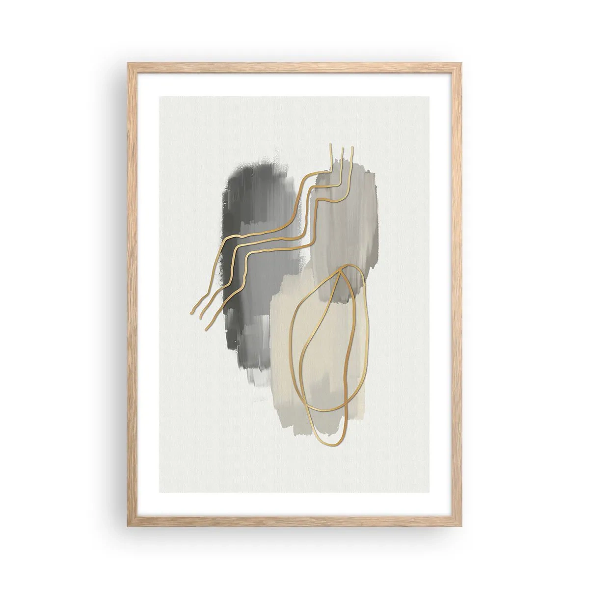 Affiche dans un chêne clair - Poster - Durée et mouvement - 50x70 cm