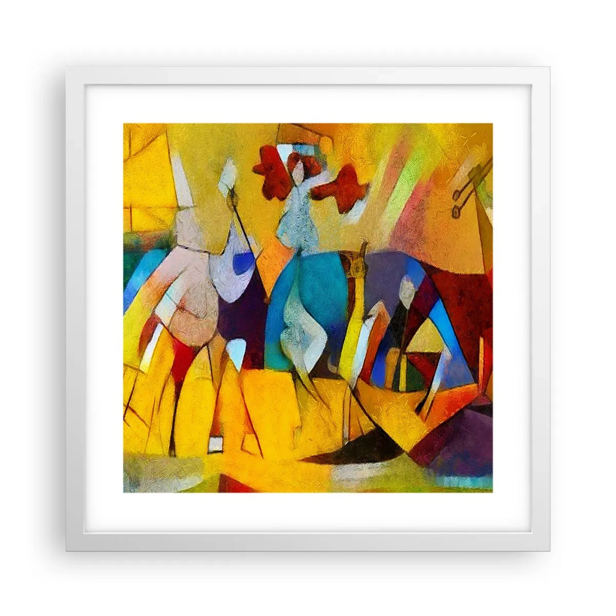 Affiche dans un cadre blanc - Poster - Soleil - vie - joie - 40x40 cm