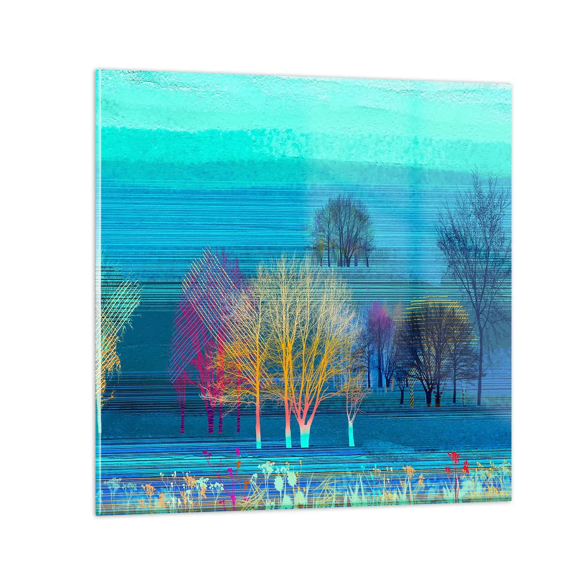 Impression sur verre - Image sur verre - Un paysage soigné - 40x40 cm