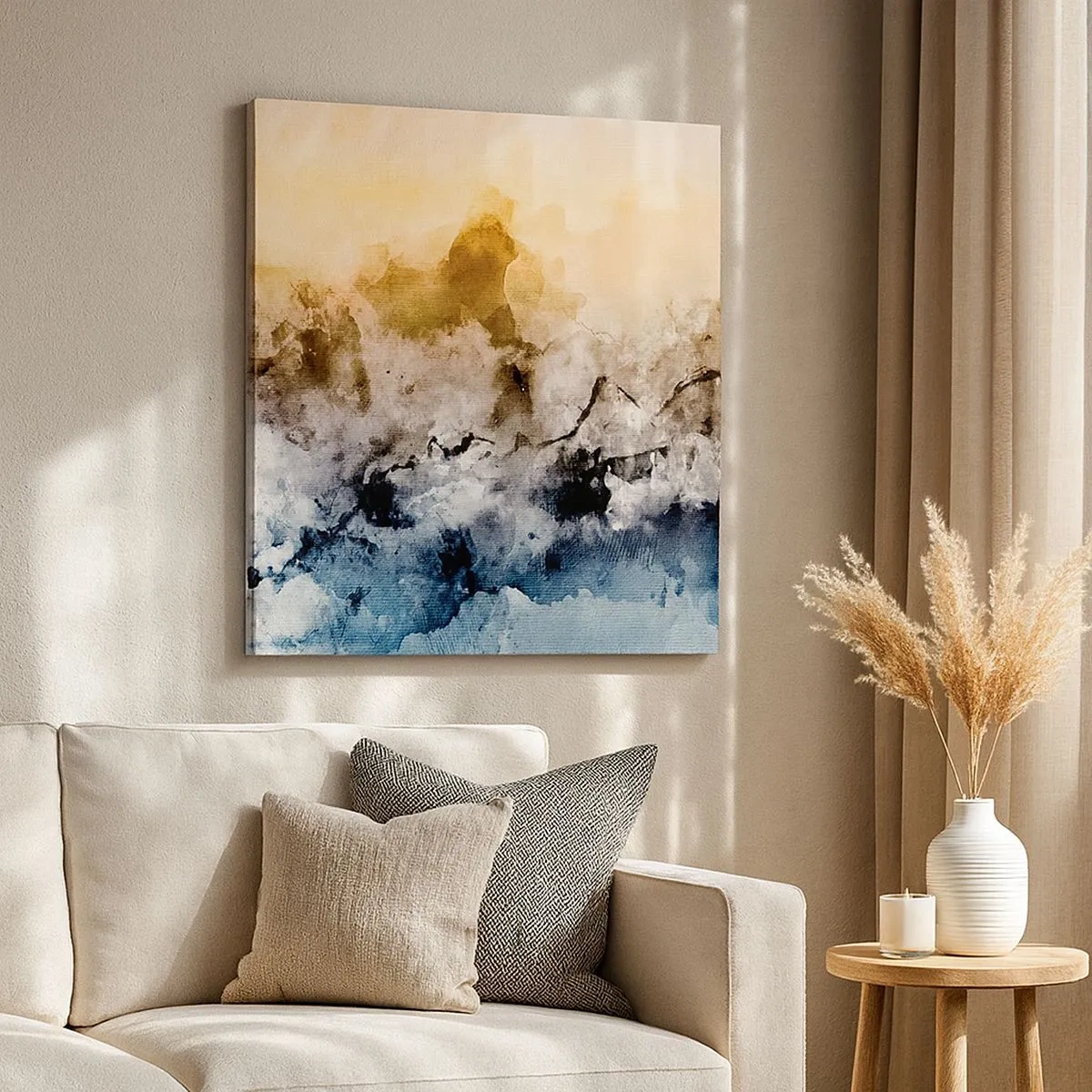 Impression sur toile - Image sur toile - Noyé dans un nuage de brouillard - 30x30 cm