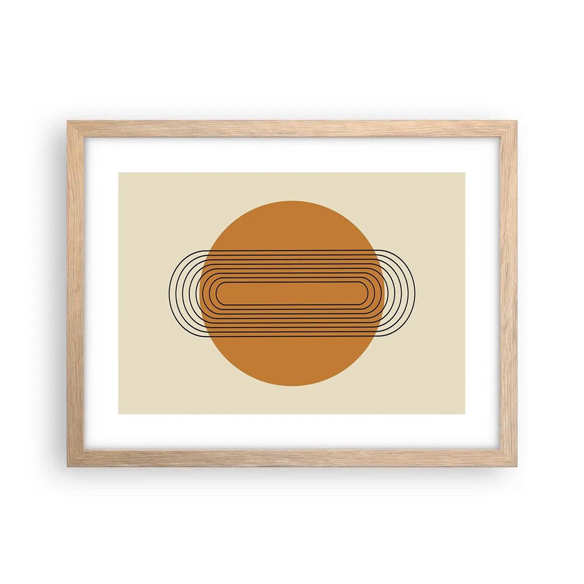 Affiche dans un chêne clair - Poster - Plan idéal - 40x30 cm