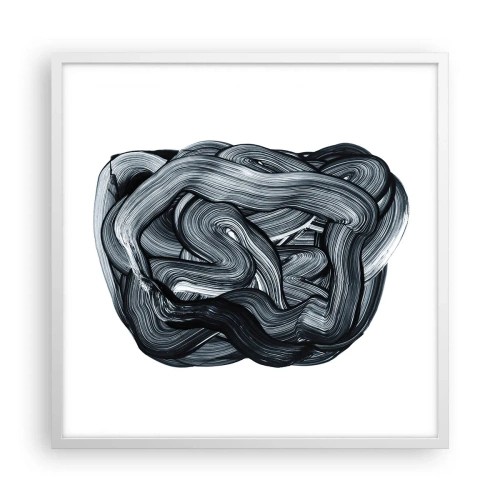 Affiche dans un cadre blanc - Poster - Ce n'est pas si simple - 60x60 cm