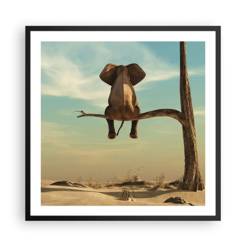 Affiche dans un cadre noir - Poster - Nouveau point de vue - 60x60 cm