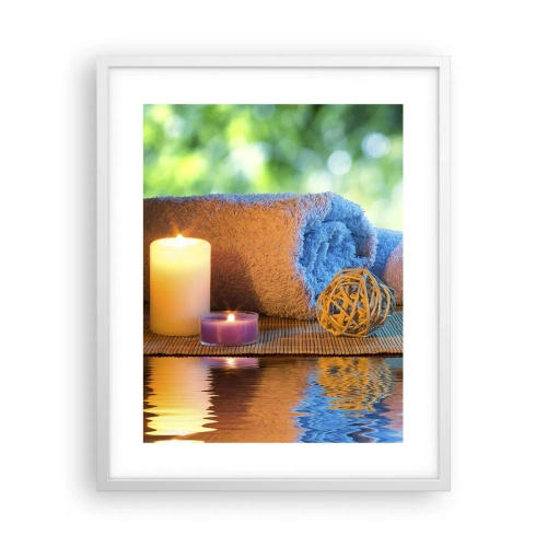 Affiche dans un cadre blanc - Poster - Temps pour le corps - 40x50 cm