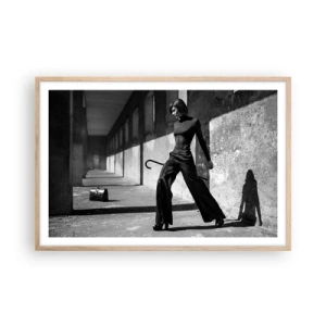 Affiche dans un chêne clair - Poster - Élégance urbaine - 91x61 cm
