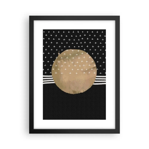 Affiche dans un cadre noir - Poster - Composition : drapeau galaxie - 30x40 cm
