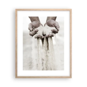 Affiche dans un chêne clair - Poster - Avec ces mains… - 40x50 cm