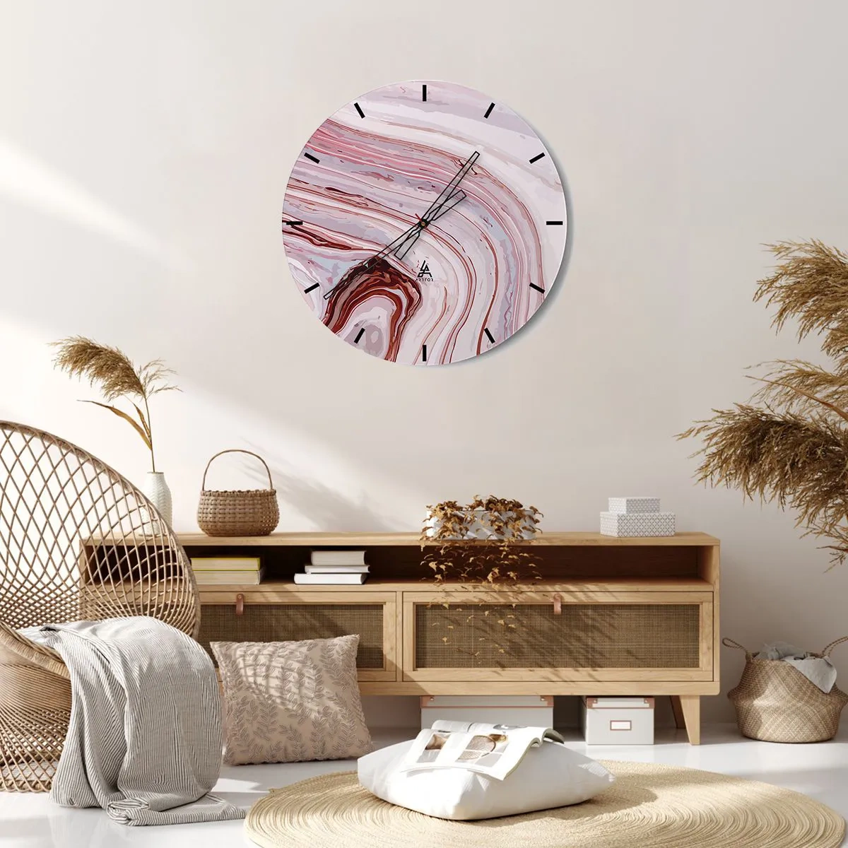Horloge murale - Pendule murale - Tout droit, puis tout en bas - 40x40 cm