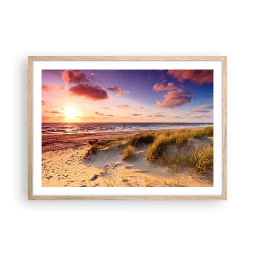 Affiche dans un chêne clair - Poster - L'air sent déjà l'été - 70x50 cm