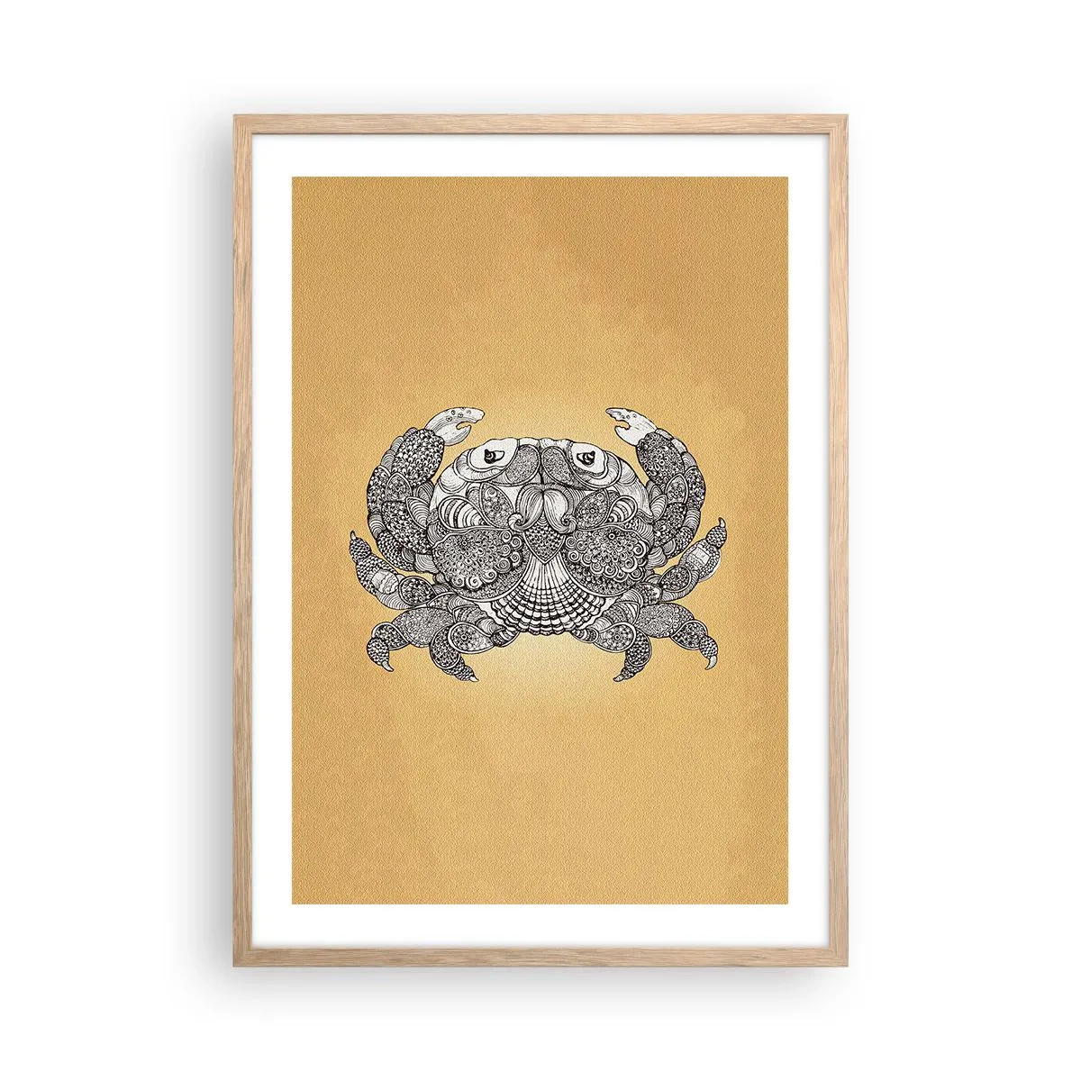 Affiche dans un chêne clair - Poster - Les contes de M. Crabe - 50x70 cm