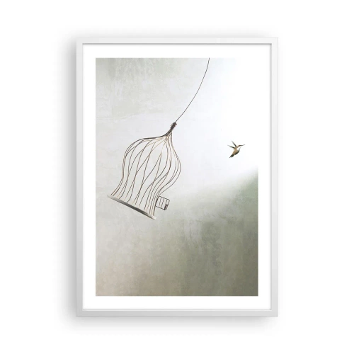 Affiche dans un cadre blanc - Poster - Dans son élément - 50x70 cm