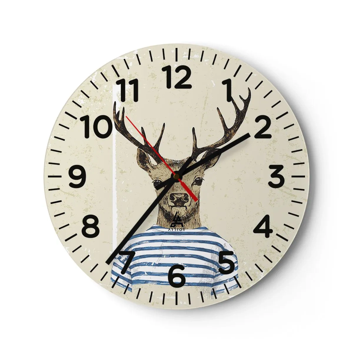 Horloge murale - Pendule murale - Parce que j'aime les chemises rayées - 40x40 cm