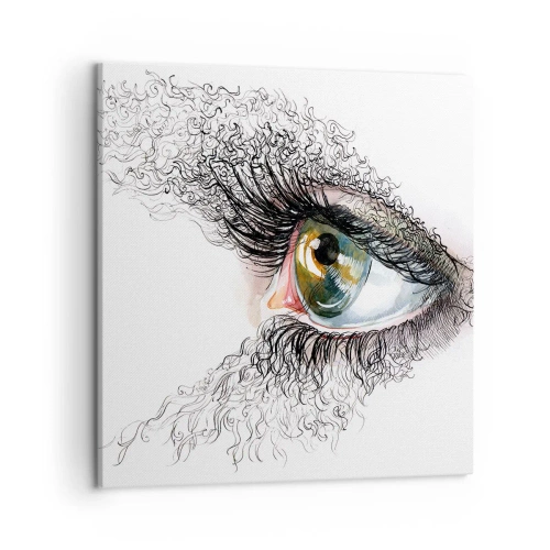 Impression sur toile - Image sur toile - Regarde droit dans l'âme - 50x50 cm