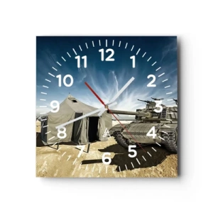 Horloge murale - Pendule murale - Un rêve militaire - 40x40 cm