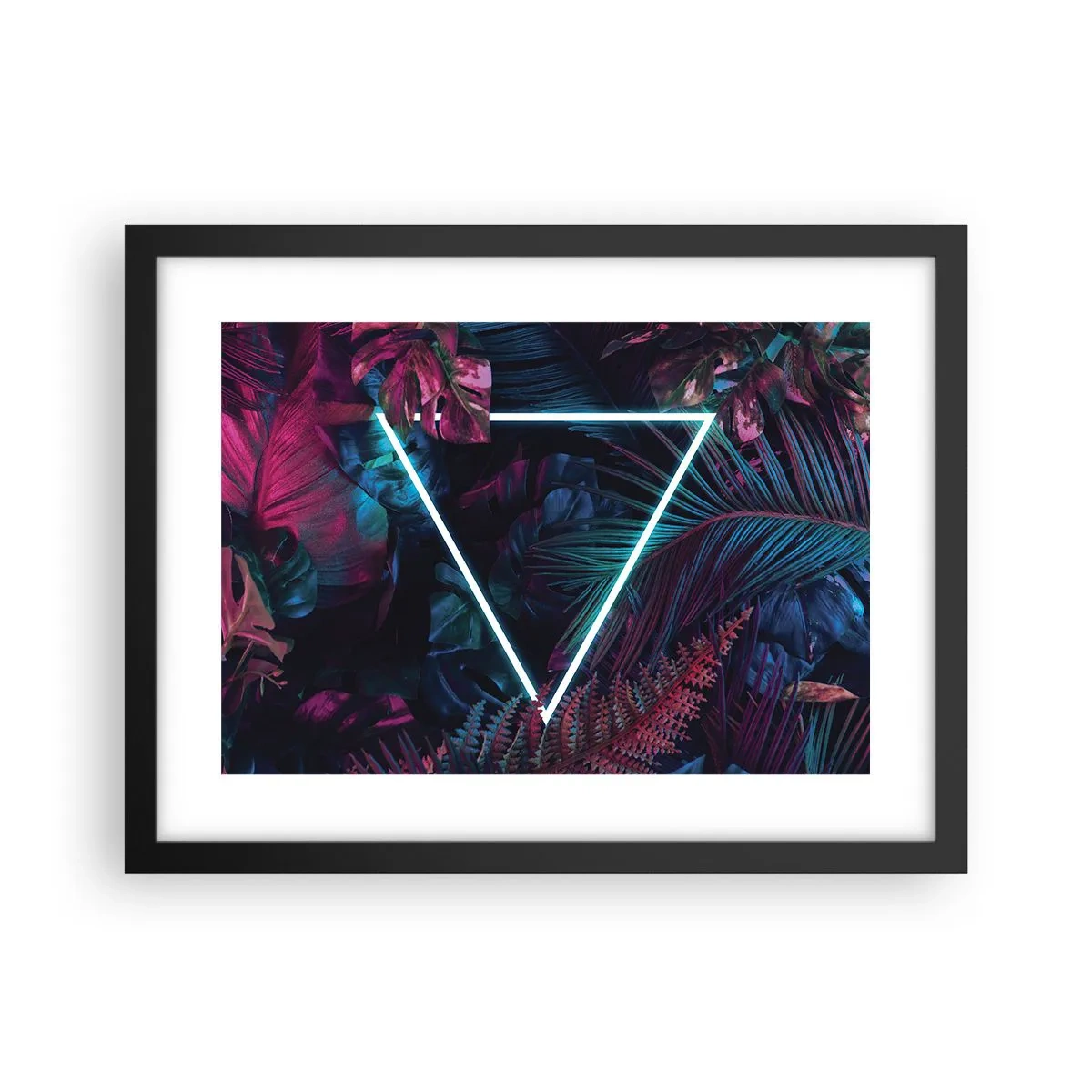 Affiche dans un cadre noir - Poster - Jardin de style disco - 40x30 cm