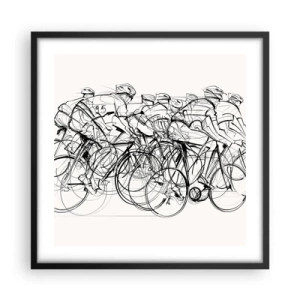 Affiche dans un cadre noir - Poster - Ensemble en équipe - 50x50 cm