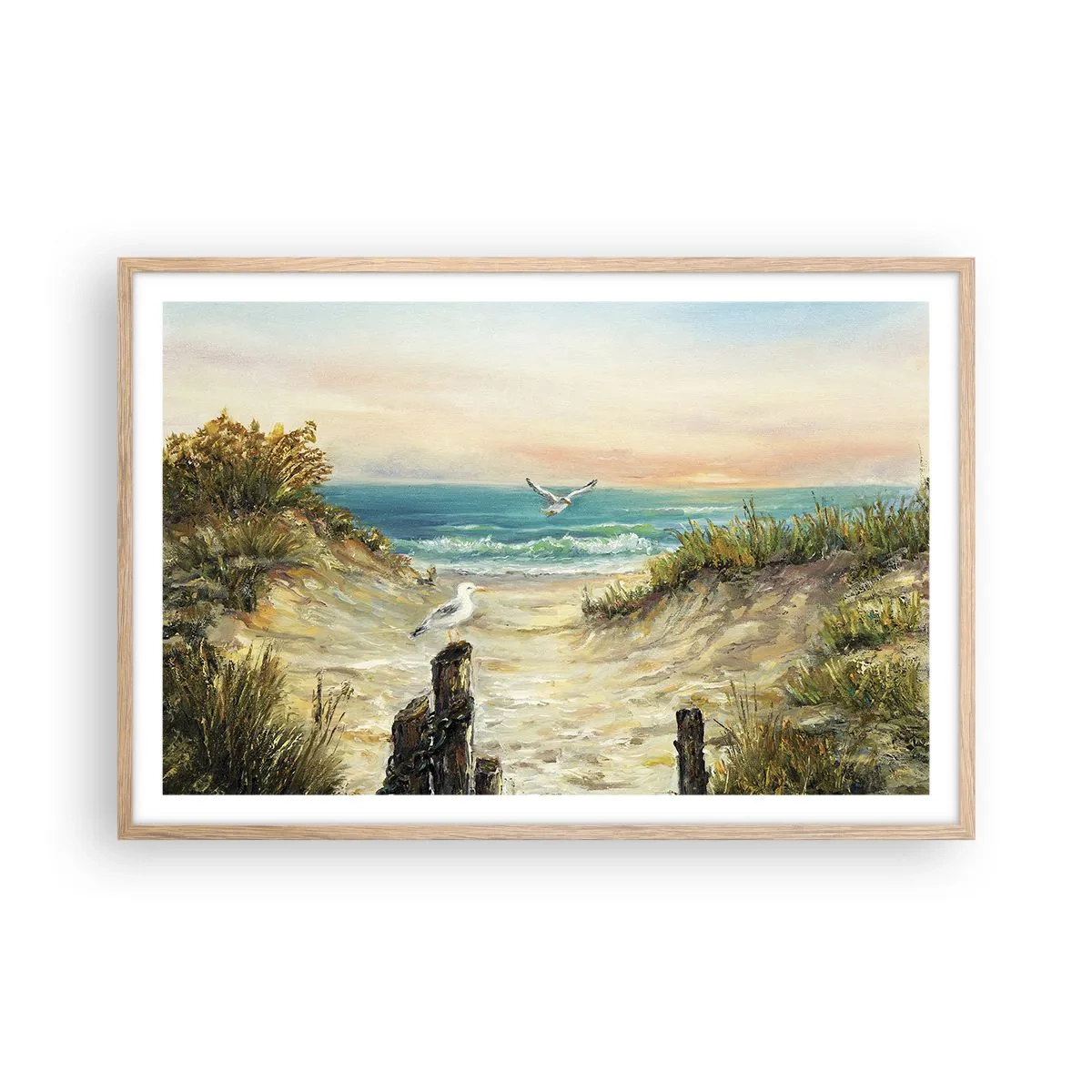 Affiche dans un chêne clair - Poster - Retraite au calme - 91x61 cm