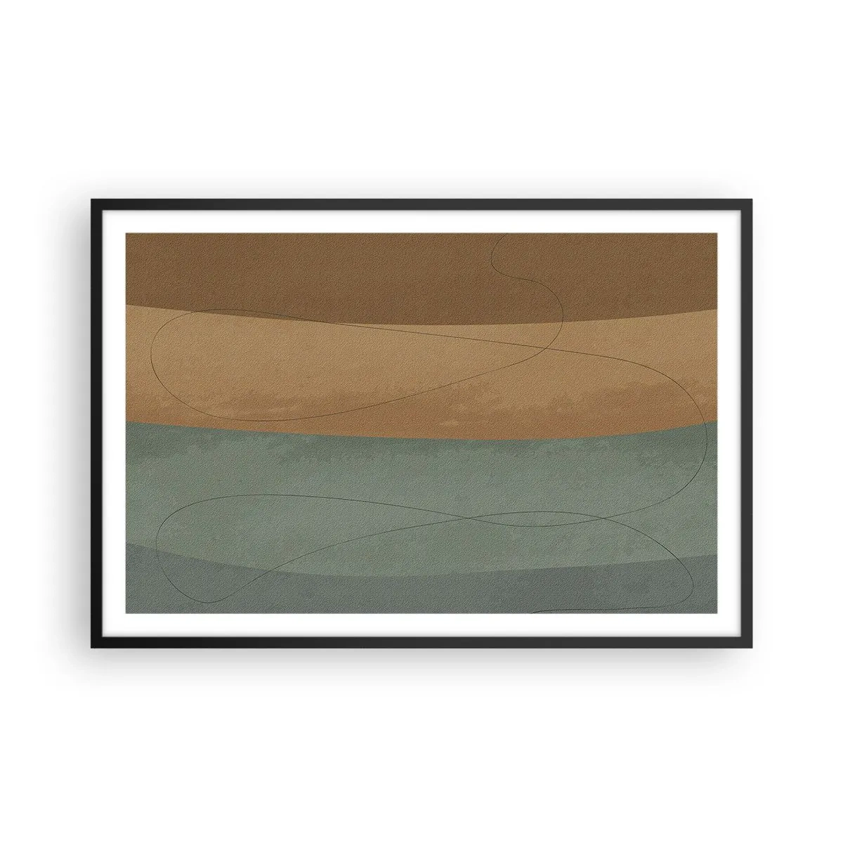 Affiche dans un cadre noir - Poster - Composition horizontale - 91x61 cm