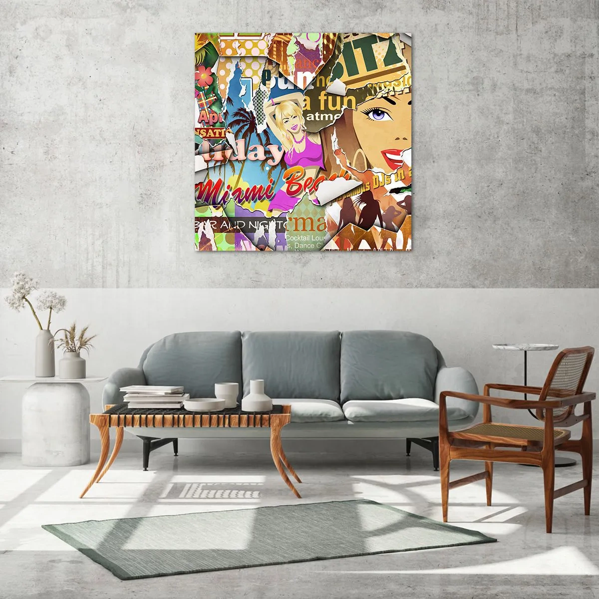 Impression sur verre - Image sur verre - Souvenirs de vacances - 60x60 cm