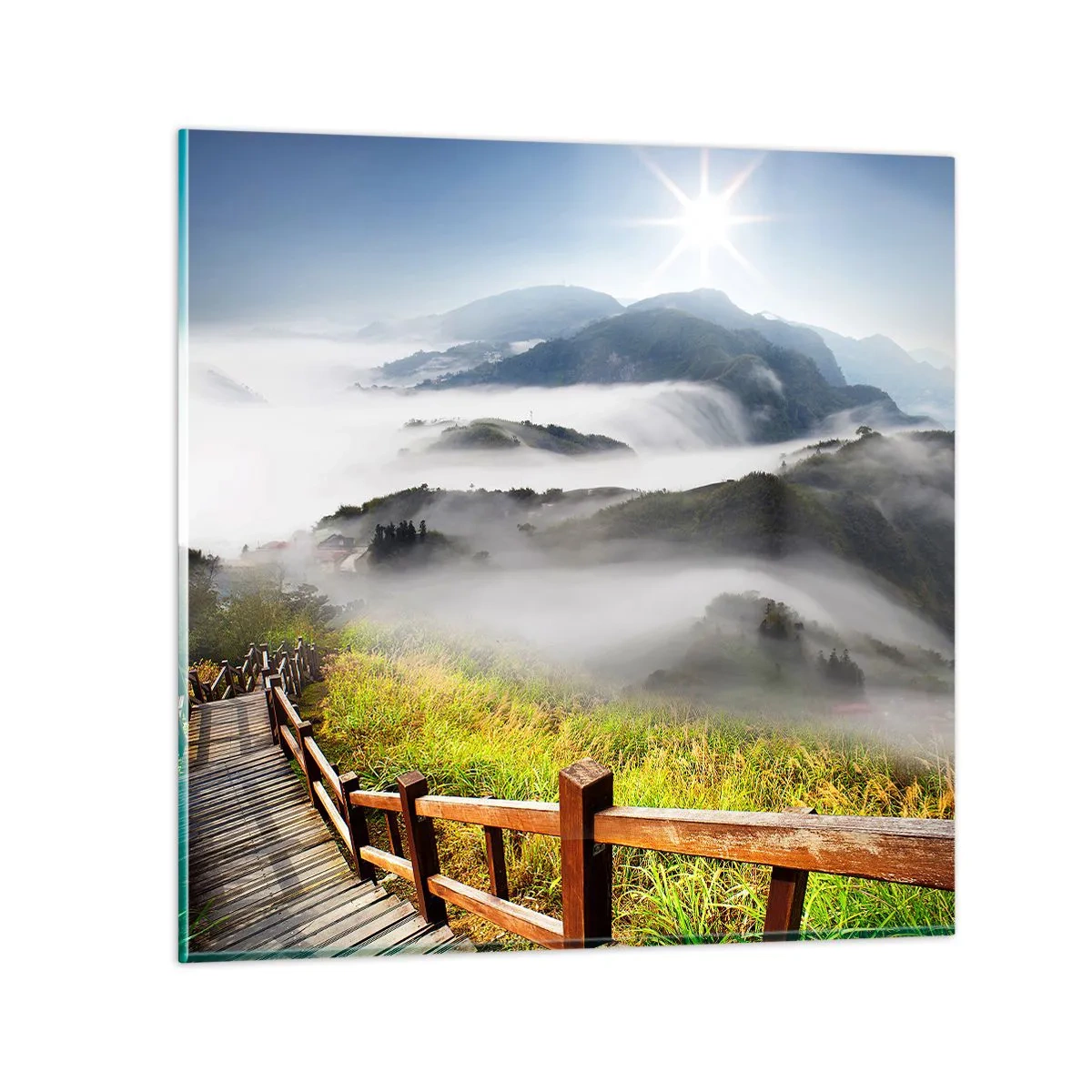 Impression sur verre - Image sur verre - Tissé d'éblouissement et de brouillard - 50x50 cm