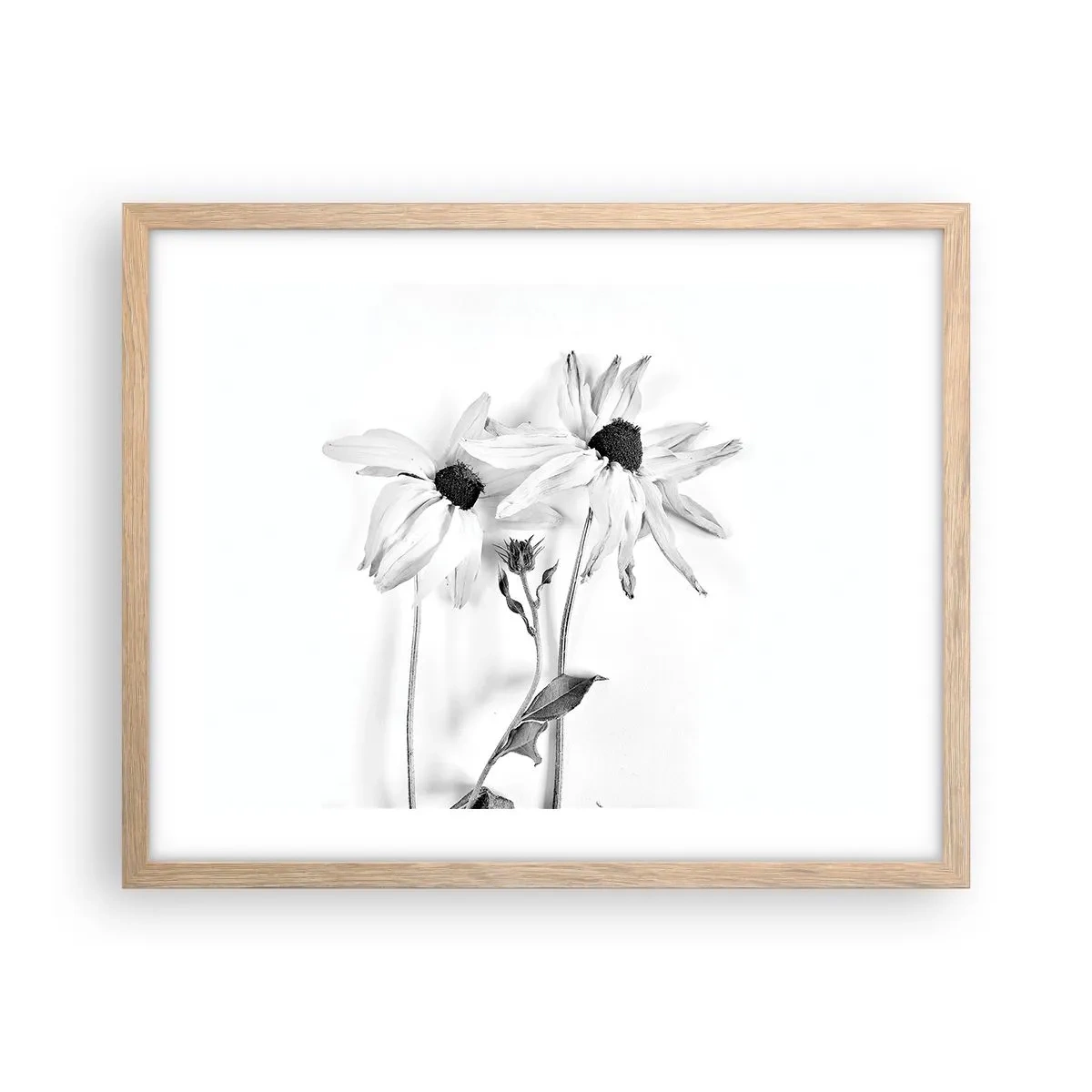 Affiche dans un chêne clair - Poster - Personne ne souhaite être seul - 50x40 cm