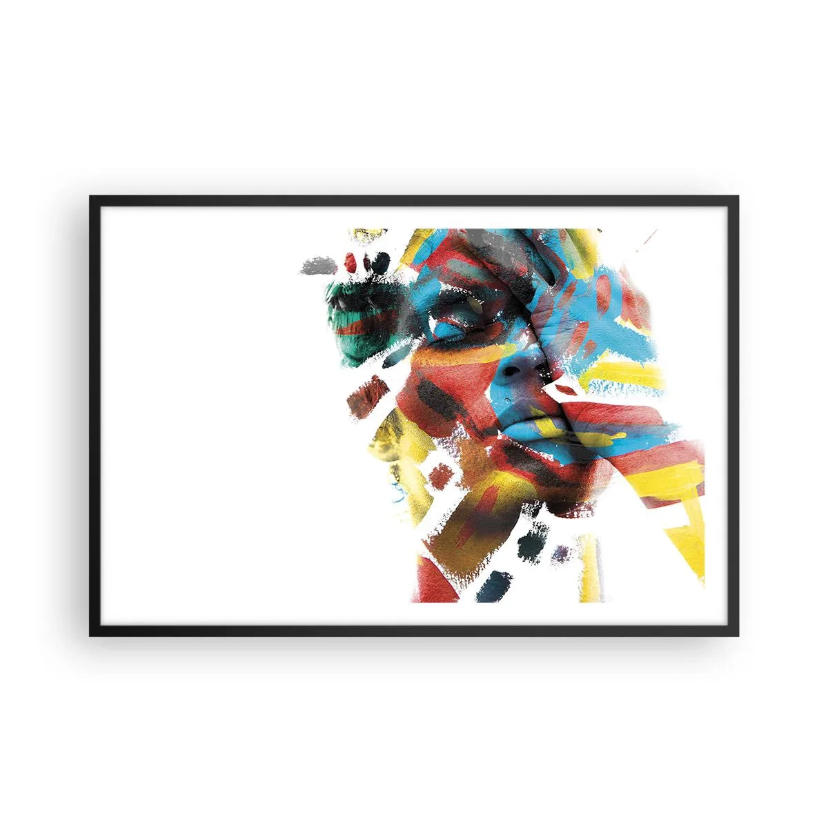 Affiche dans un cadre noir - Poster - Personnalité colorée - 91x61 cm
