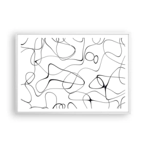 Affiche dans un cadre blanc - Poster - Le chemin de la vie, les voies du hasard - 100x70 cm