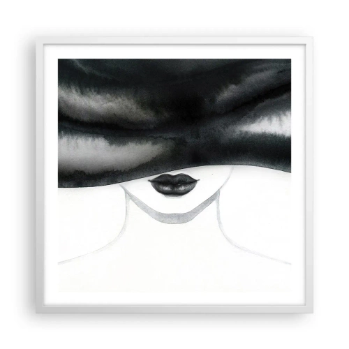 Affiche dans un cadre blanc - Poster - Un mystère sensuel - 60x60 cm