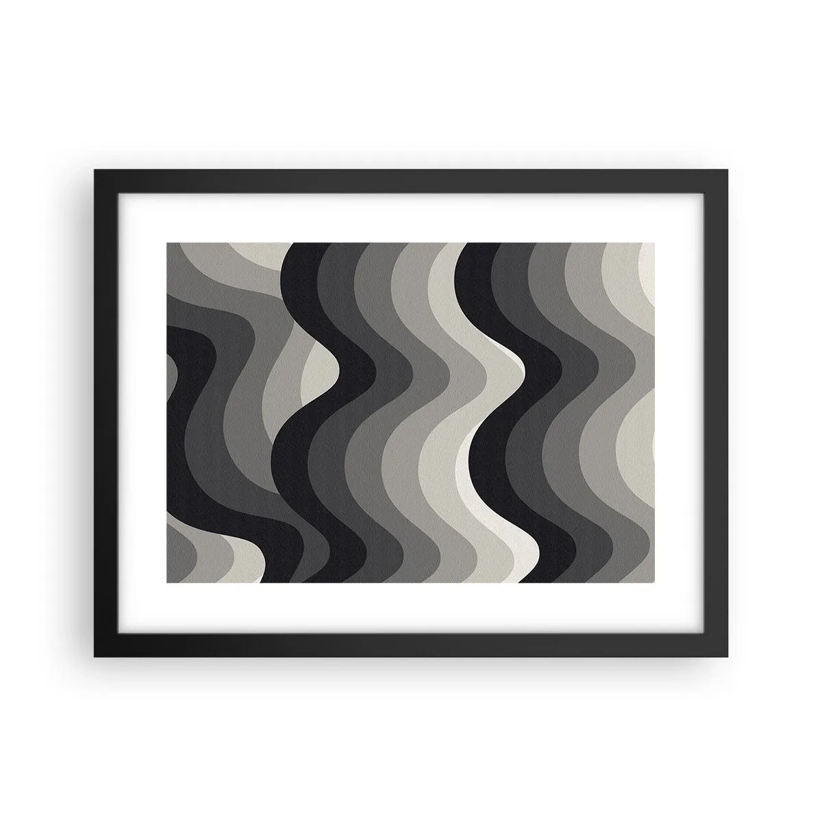 Affiche dans un cadre noir - Poster - Vague après vague - 40x30 cm