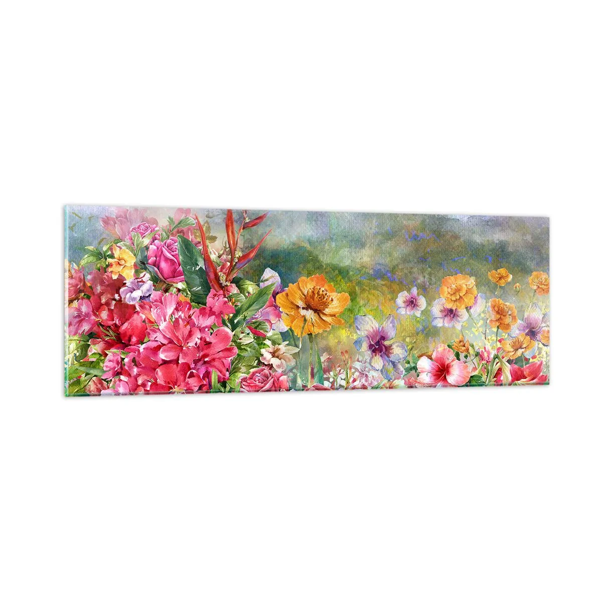 Impression sur verre - Image sur verre - Un jardin devenu fou - 90x30 cm