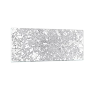Impression sur verre - Image sur verre - Carte du labyrinthe londonien - 100x40 cm