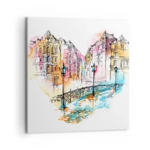 Impression sur toile - Image sur toile - Le coeur de la ville - 50x50 cm