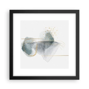 Affiche dans un cadre noir - Poster - À propos de la relation entre le gris et l'or - 30x30 cm