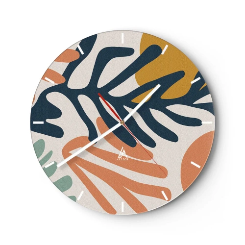 Horloge murale - Pendule murale - Mers de corail - 40x40 cm