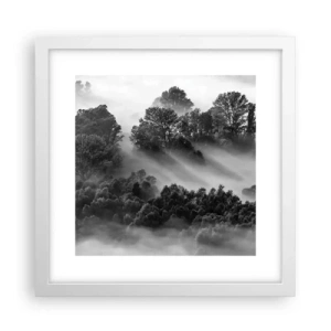 Affiche dans un cadre blanc - Poster - Sortir de son sommeil - 30x30 cm