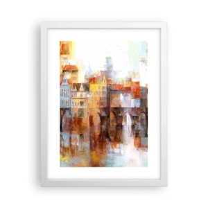 Affiche dans un cadre blanc - Poster - C'est aussi beau sous le pont - 30x40 cm