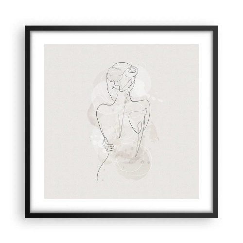 Affiche dans un cadre noir - Poster - Comme un instrument sensible - 50x50 cm