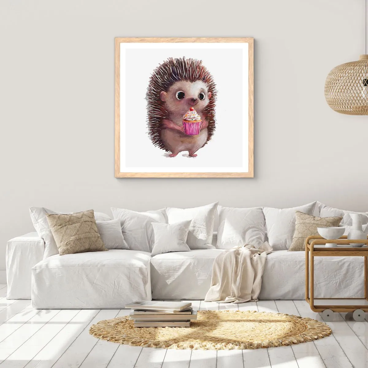 Affiche dans un chêne clair - Poster - La fête c'est tous les jours - 30x30 cm