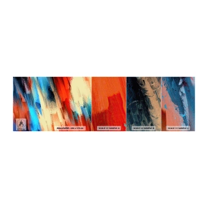 Échantillon de Papier Peint Premium Canvas - Une cascade de couleurs - Abstraction, Morceau, Modèle moderne - 100x30 cm