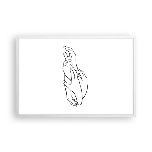 Affiche dans un cadre blanc - Poster - Bon contact - 91x61 cm