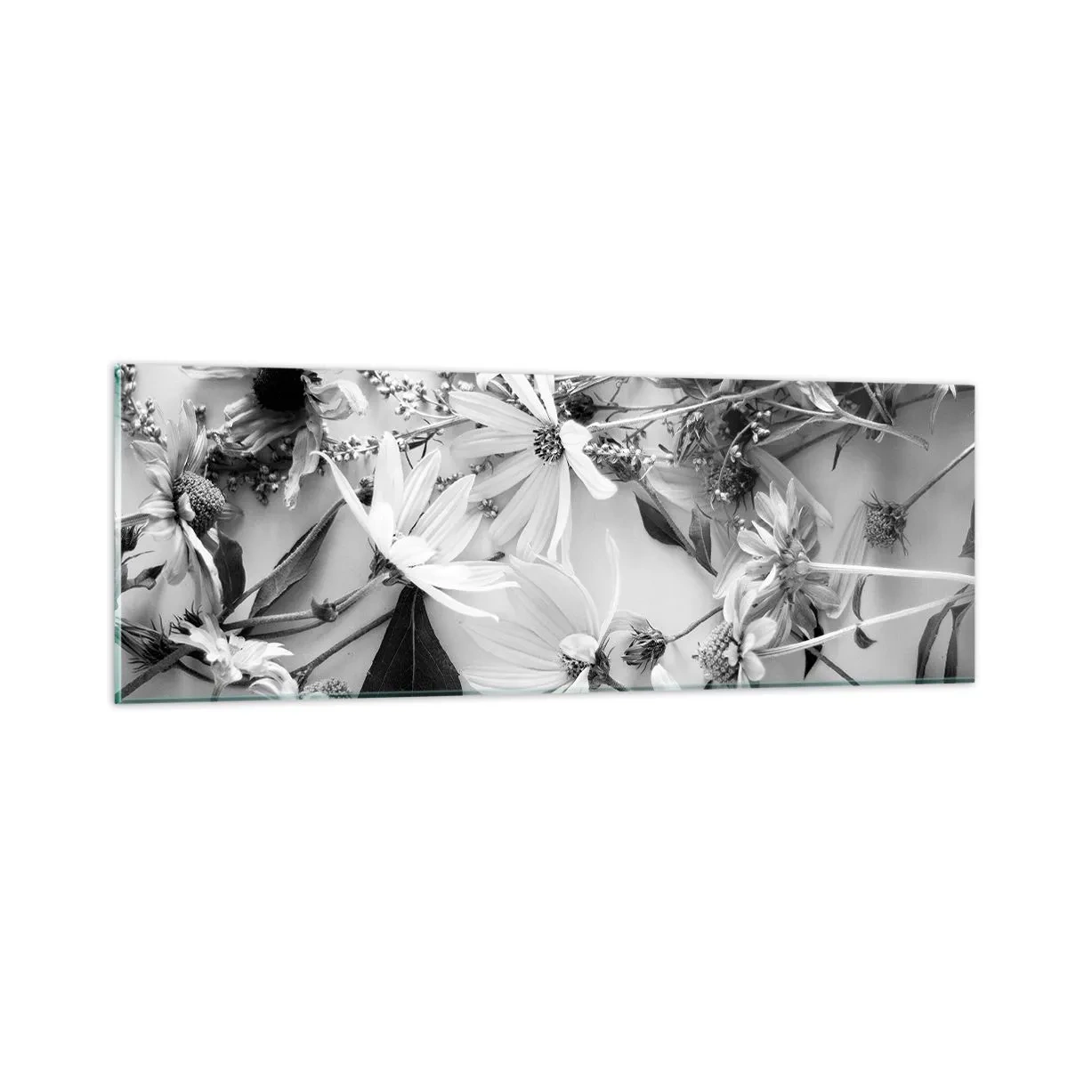 Impression sur verre - Image sur verre - Non-un bouquet de fleurs - 90x30 cm