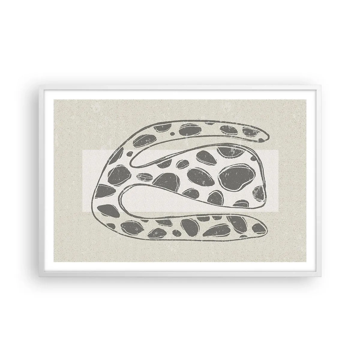 Affiche dans un cadre blanc - Poster - Une étrange créature - 91x61 cm