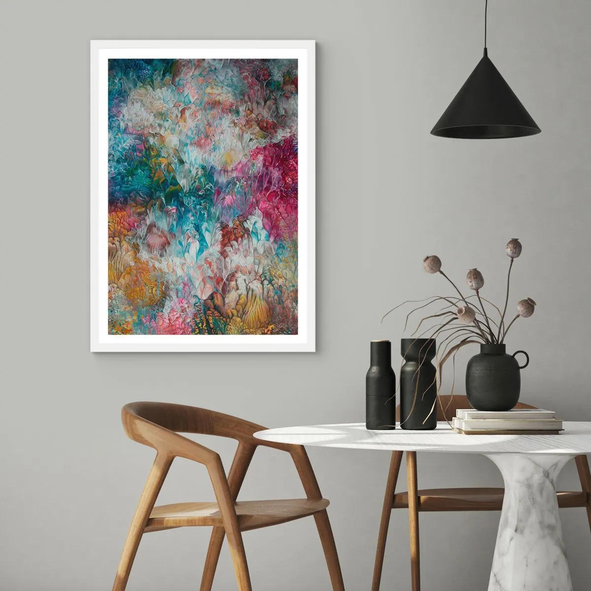 Affiche dans un cadre blanc - Poster - En pleine floraison - 70x100 cm